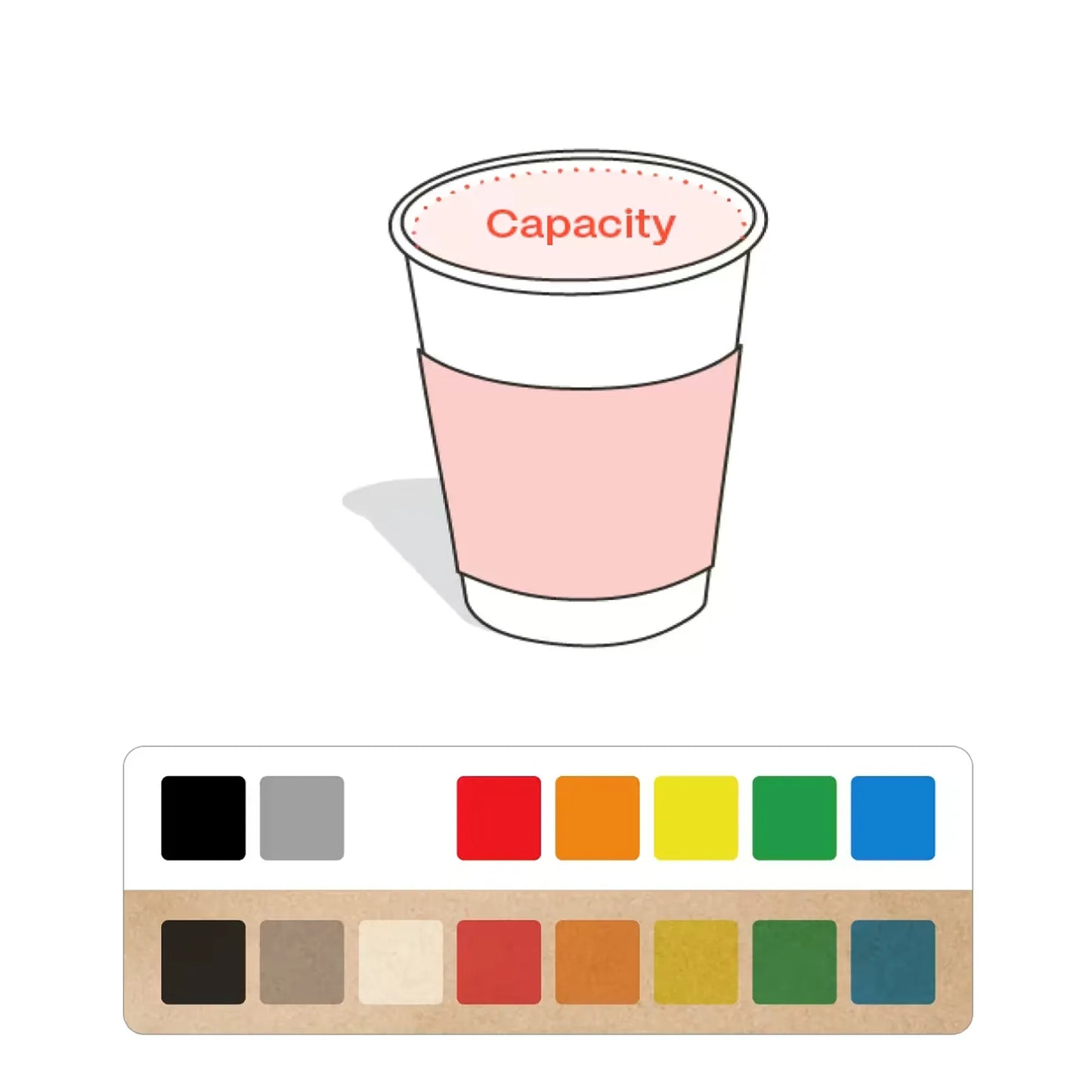 Custom Single-Layer White Cardboard Cup Sleeve