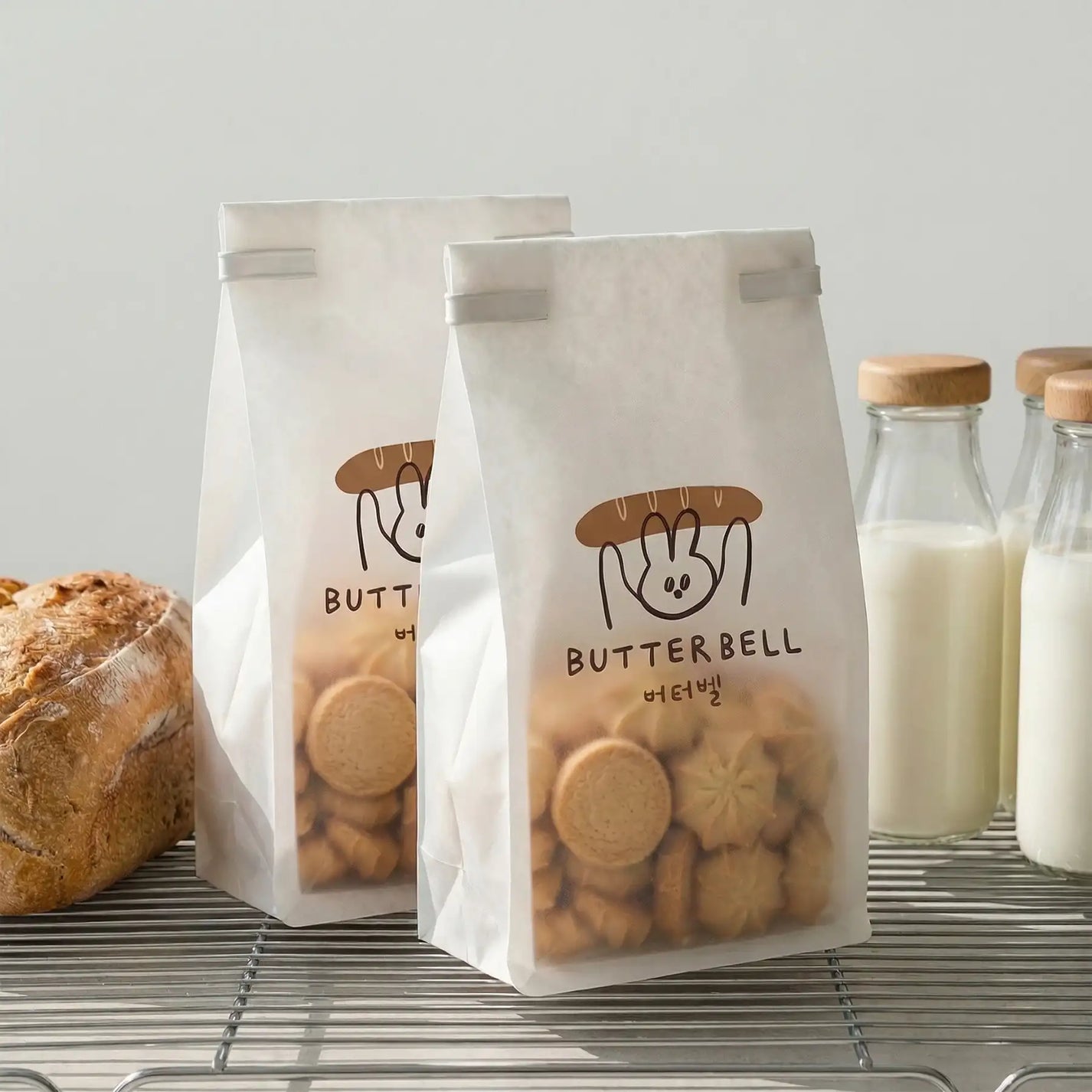 Custom Tissue Paper Tin Tie Bakery Bags