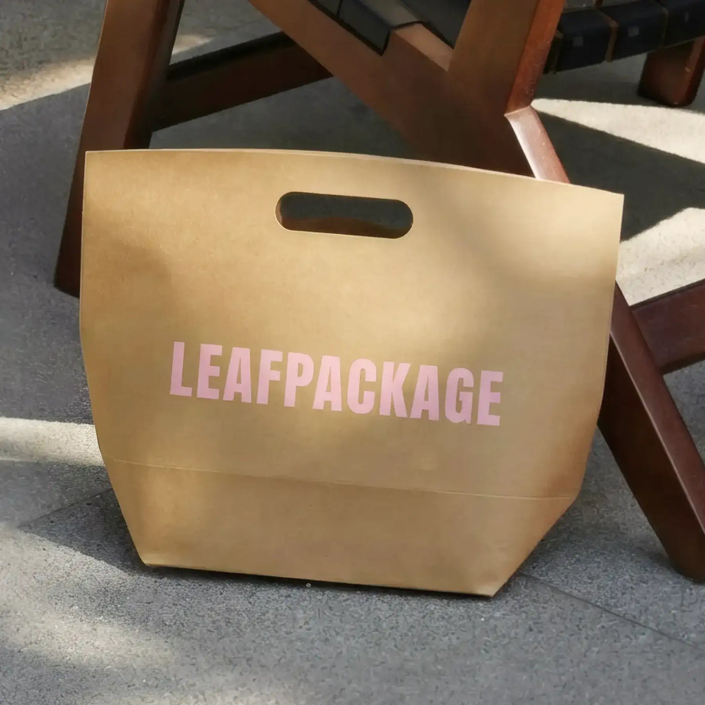 Custom Kraft Die Cut Handle Bag