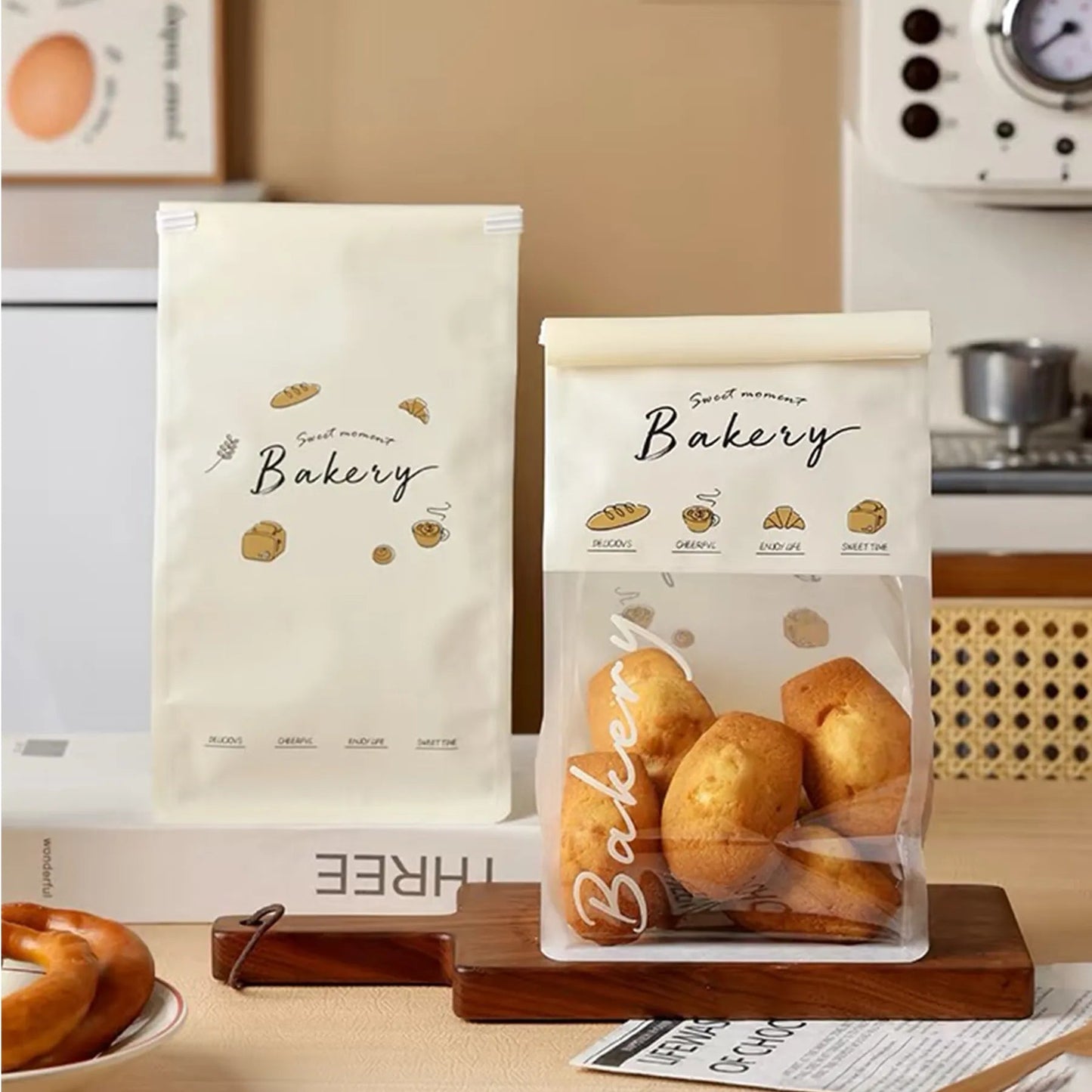 Custom Bakery Transparent Stand Up Bags