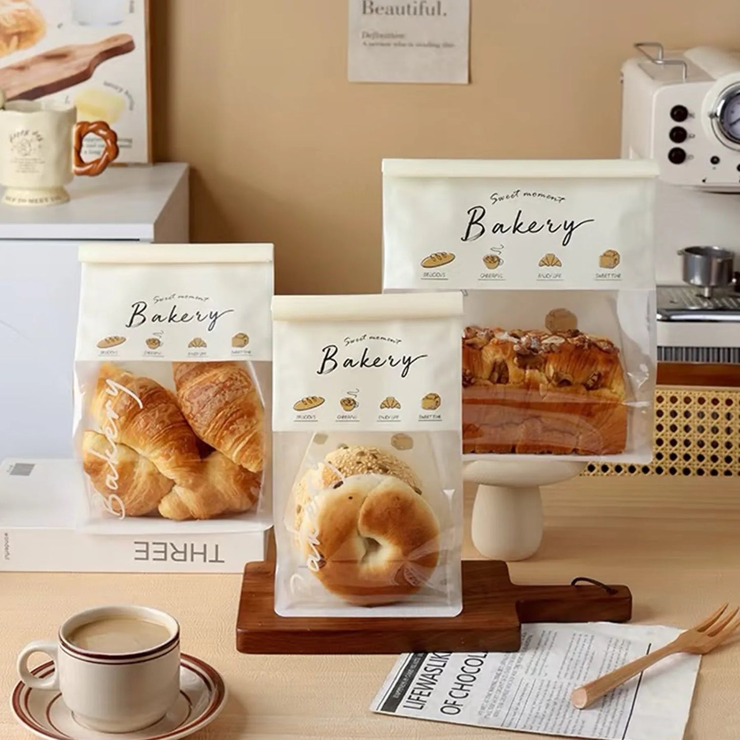 Custom Bakery Transparent Stand Up Bags