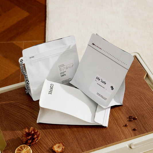 Custom Zipper Flat Bottom Coffee Bags