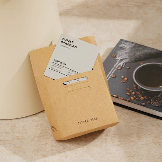 Custom Tear-Off Coffee Boxes with Insert Card Design