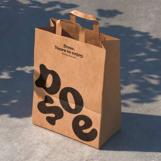 Customizable Promotional Flat Handle Paper Bags