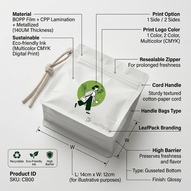 Custom Coffee Bags with Handles