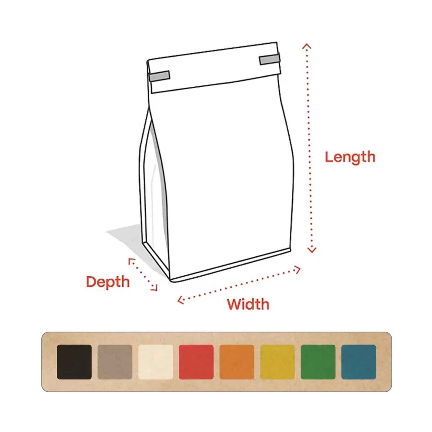 Custom Kraft Tin Tie Coffee Bags