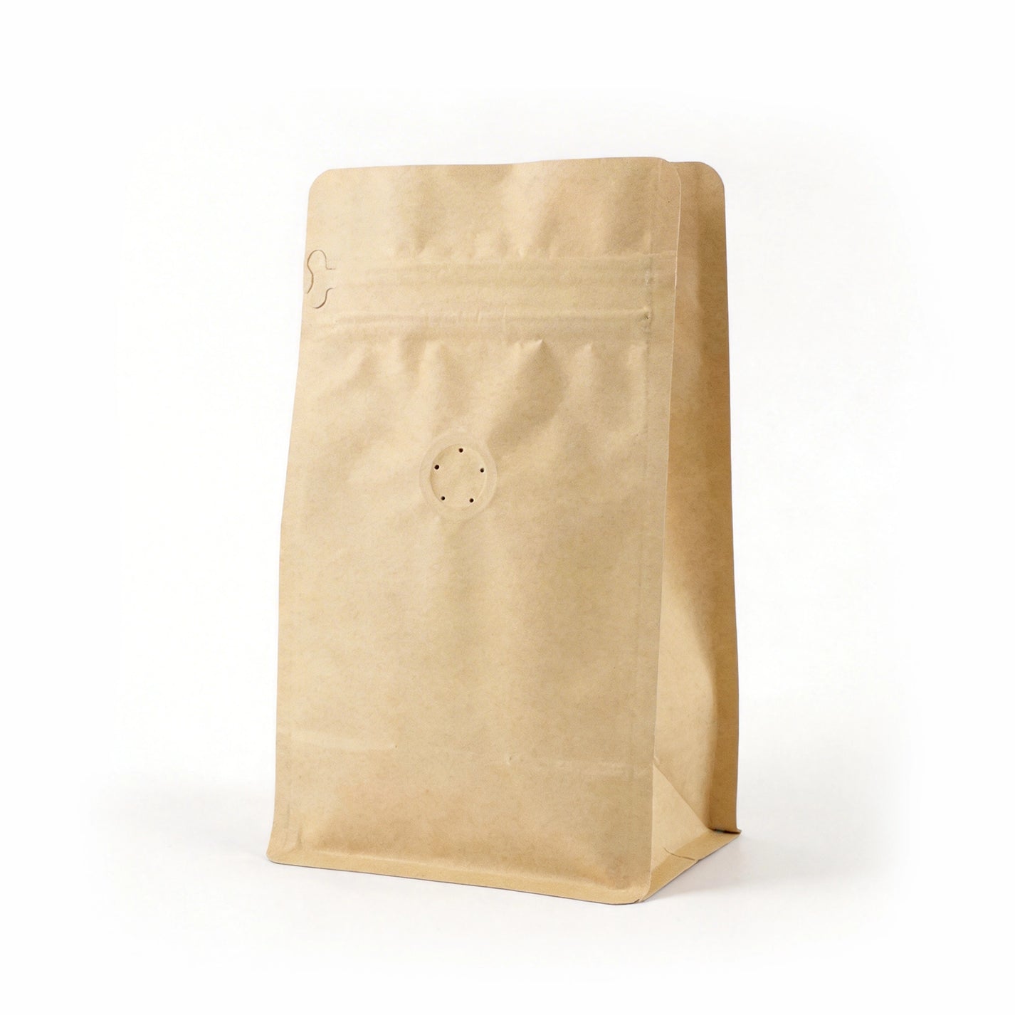 Ready-to-Ship Blank Kraft Coffee Bags – Valve & Zipper Options