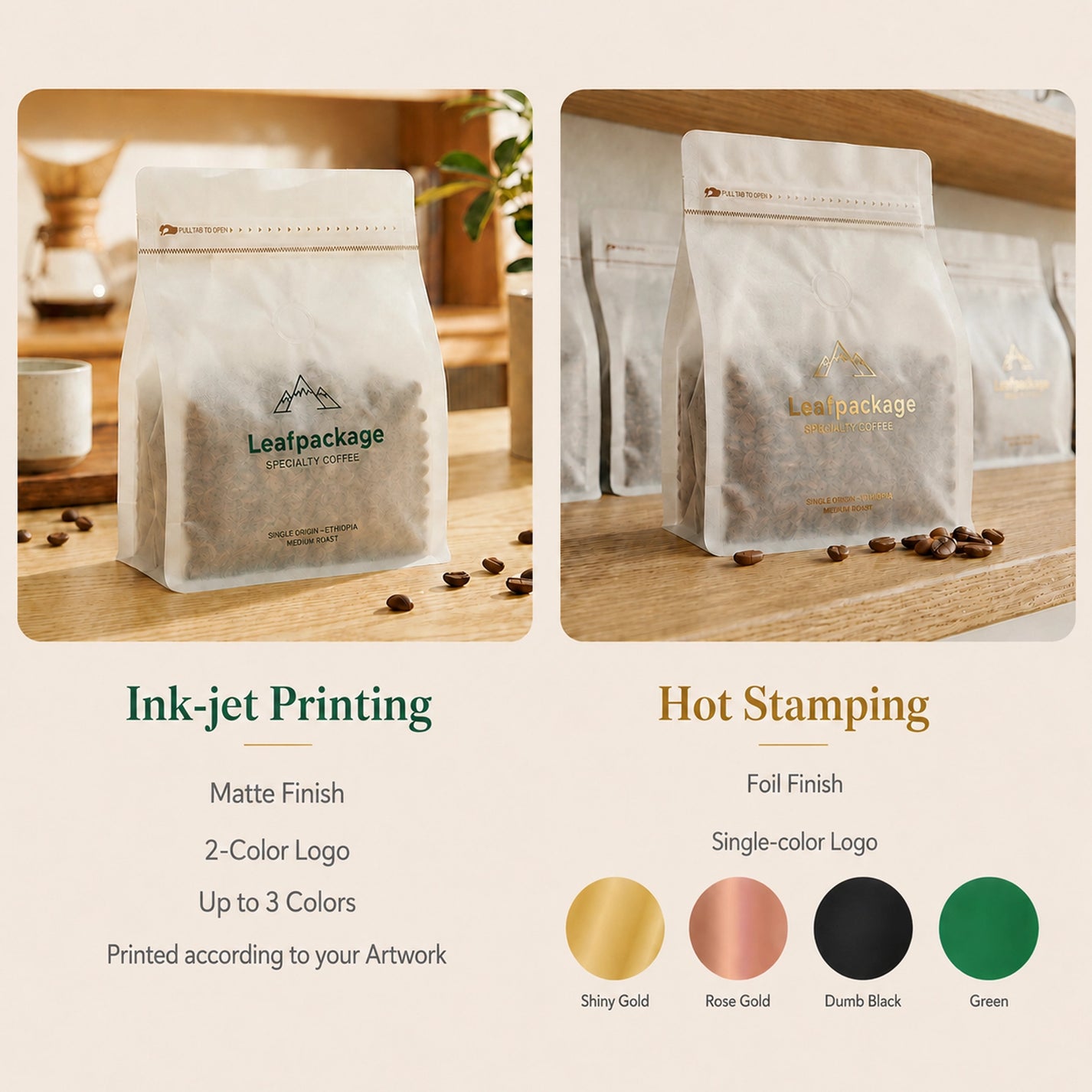 Custom Tissue Paper Coffee Bag