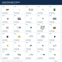 Custom Rectangle Tin Boxes mold selection sheet 21 of 50