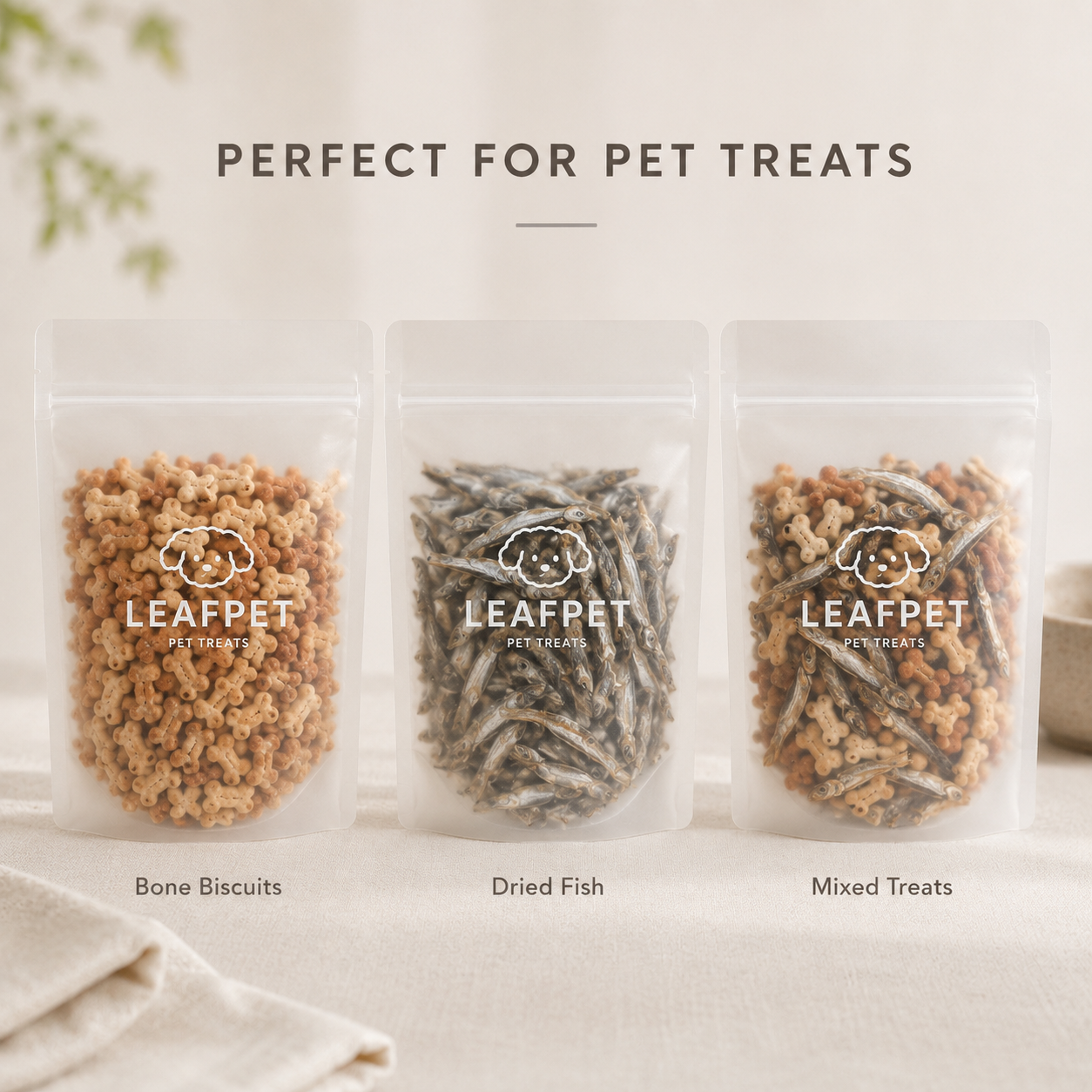 Custom Freeze-Dried Pet Treat Packaging Bags