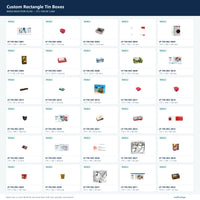 Custom Rectangle Tin Boxes mold selection sheet 25 of 50