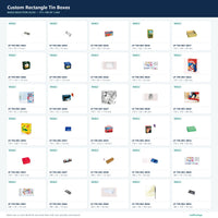 Custom Rectangle Tin Boxes mold selection sheet 26 of 50