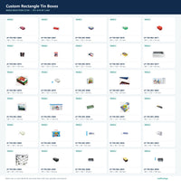 Custom Rectangle Tin Boxes mold selection sheet 27 of 50