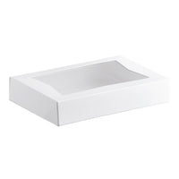 12 × 8 × 2 1/4 in · White auto-pop clear window bakery box, reference 2451282WBBL