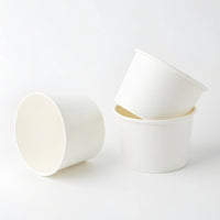 Wholesale Plain White Recyclable Ice Cream Paper Cups