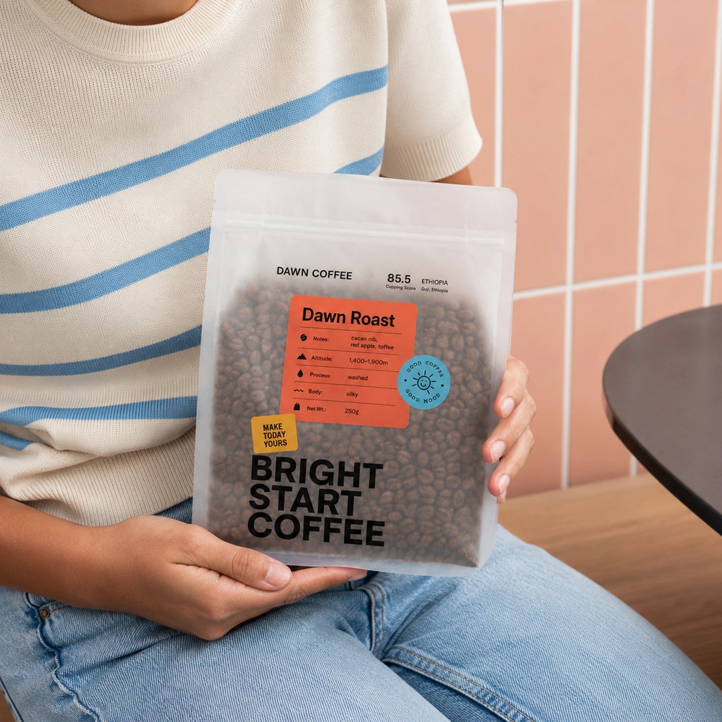 Custom Resealable Matte Coffee Bags with Valve