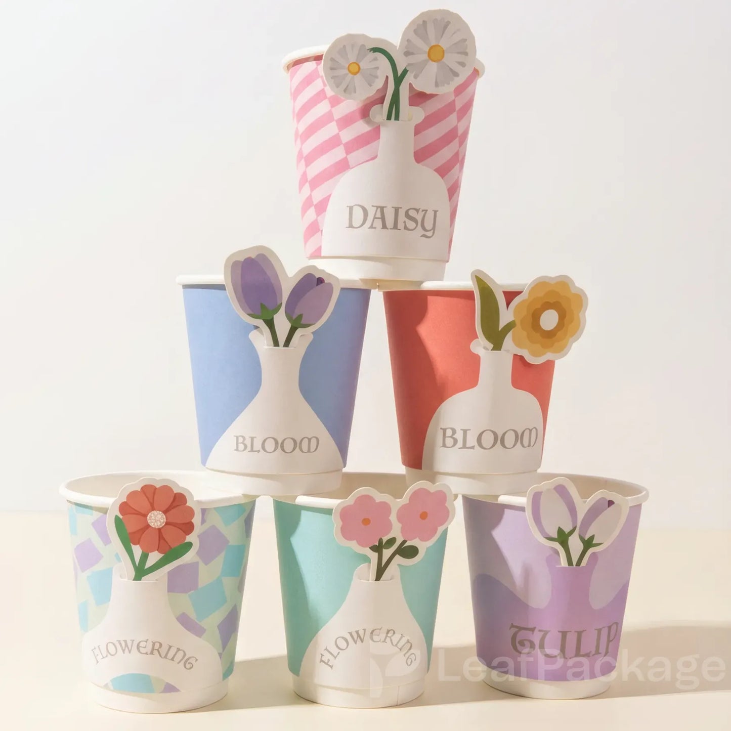 Custom Floral Coffee Cup