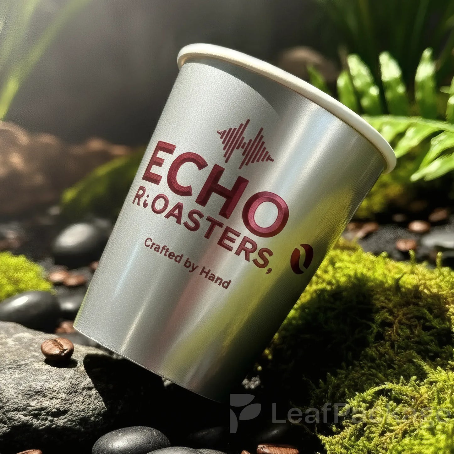 Custom Silver Paper Cup with 3D Logo