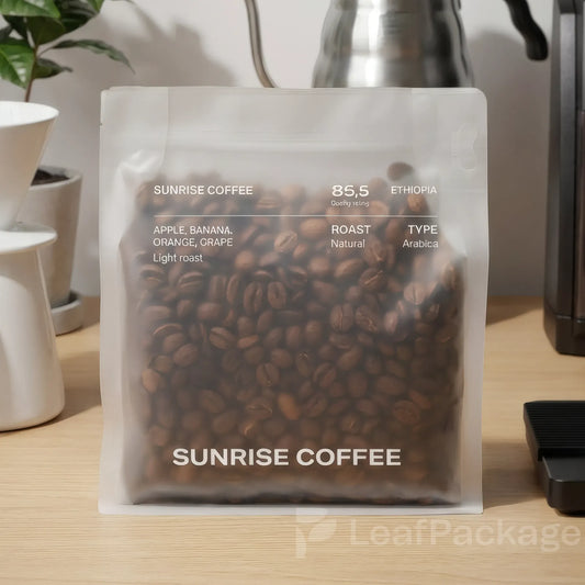 Custom Resealable Matte Coffee Bags with Valve