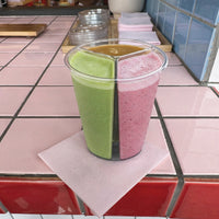 Custom 3-Compartment Plastic Cup for Smoothies & Juices