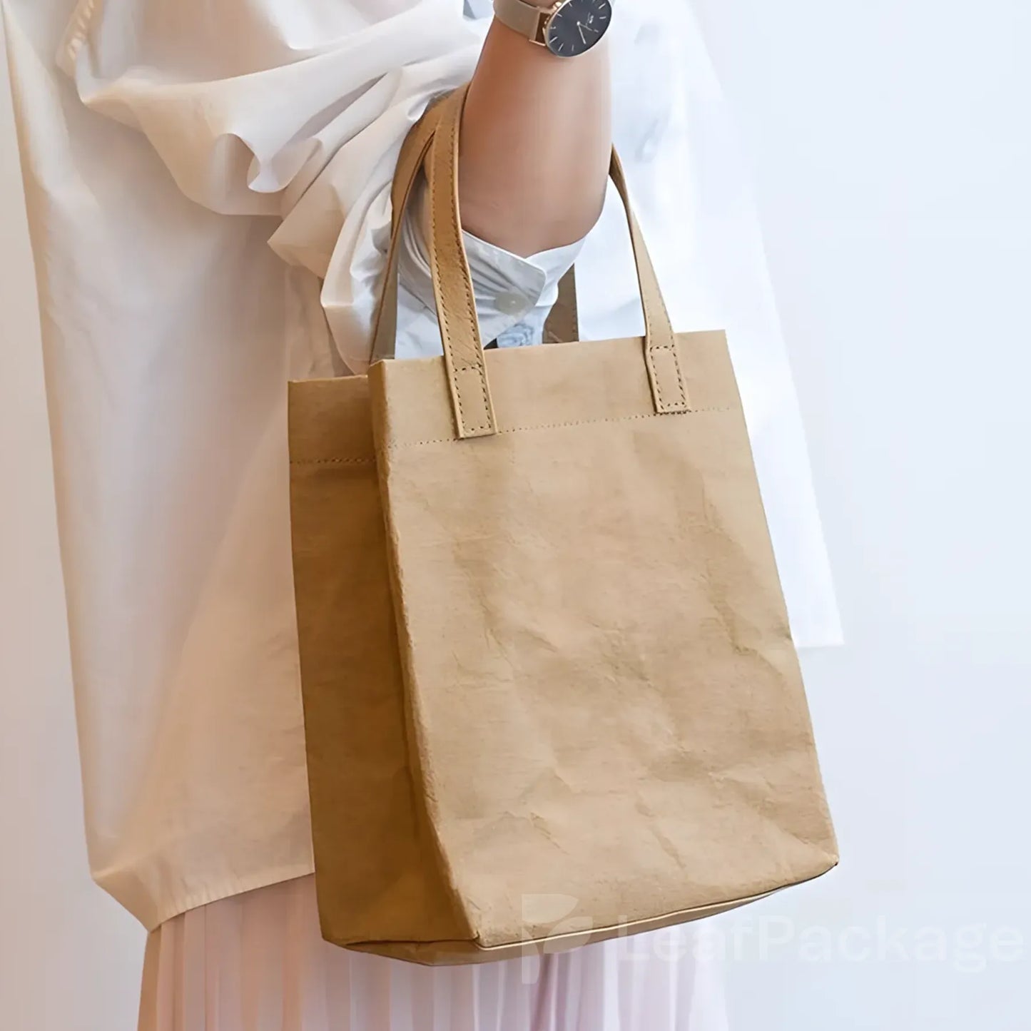 Custom Washable Kraft Paper Tote Bag