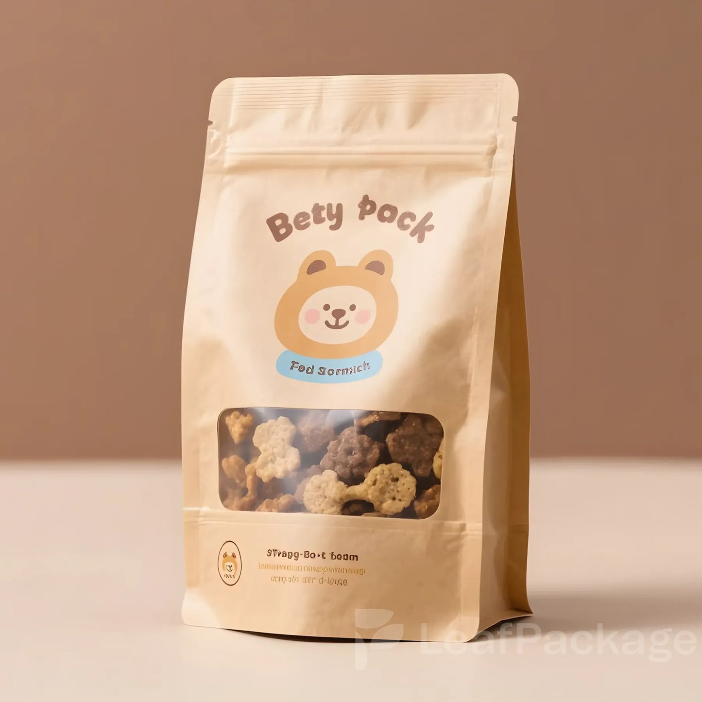 Custom Kraft Paper Cat Litter Packaging Bags