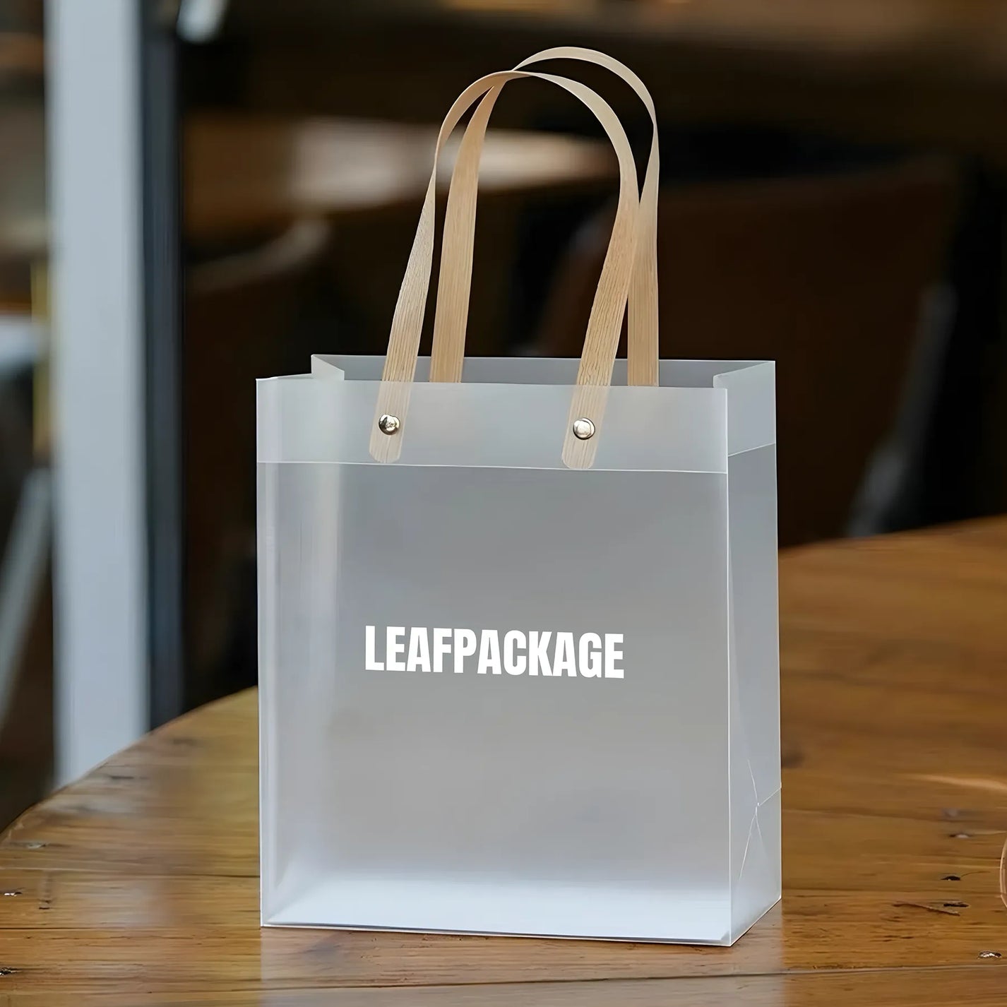 Custom Frosted Plastic Gift Bag