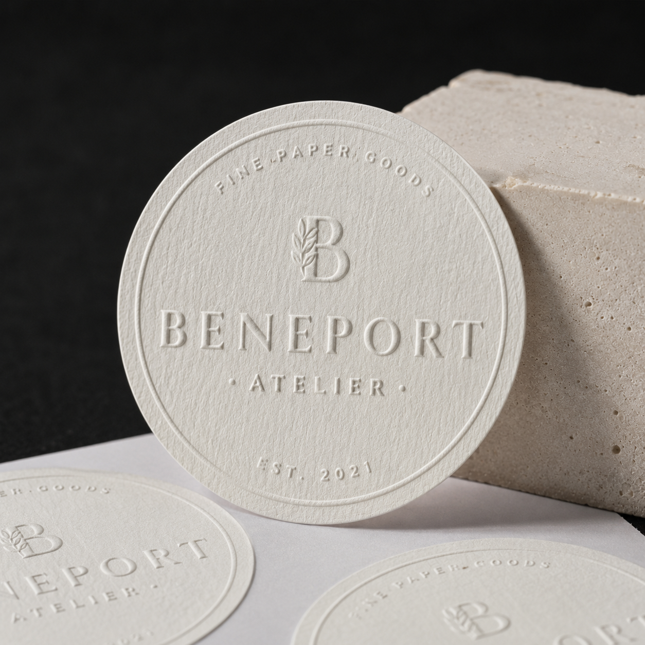 Custom Embossed Logo Stickers for Packaging Seals and Product Labels