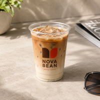 Custom Print Clear PET Plastic Cups with Logo – 98mm Rim