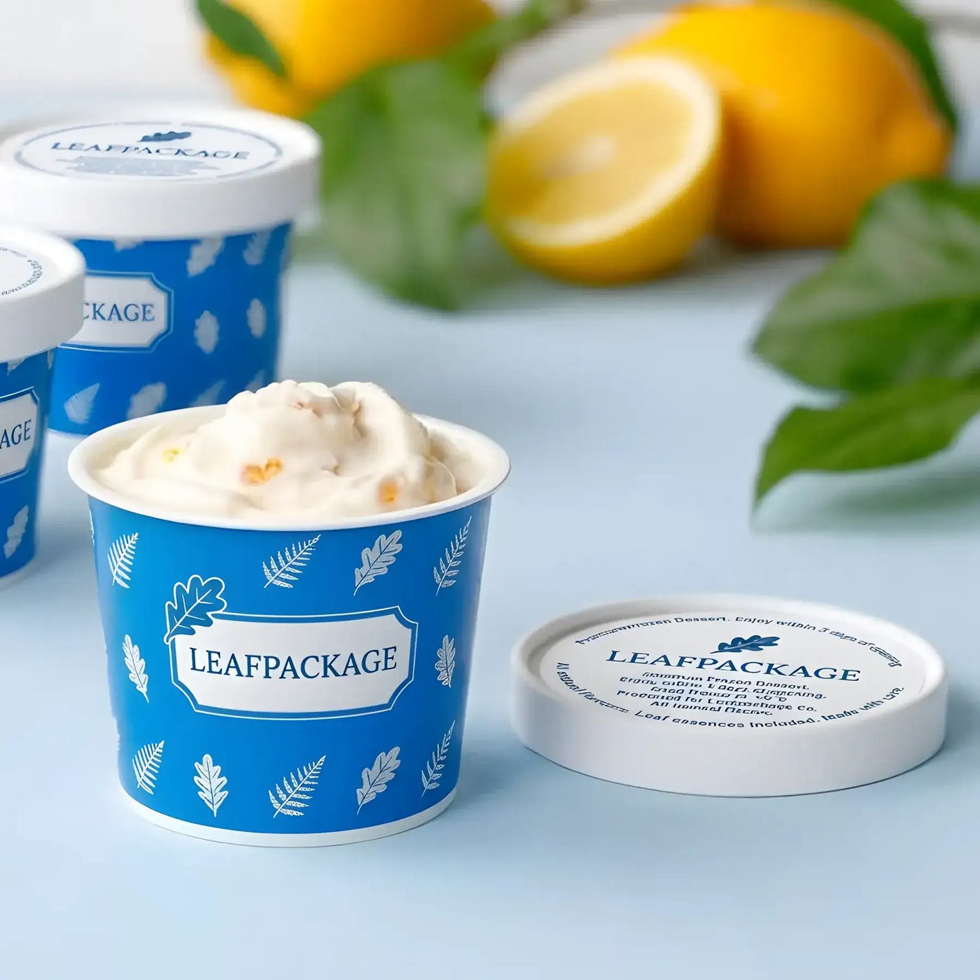 Custom Printed Ice Cream Paper Cup with Paper Lids
