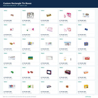 Custom Rectangle Tin Boxes mold selection sheet 30 of 50