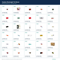 Custom Rectangle Tin Boxes mold selection sheet 31 of 50