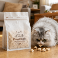 Custom Tissue Paper Pet Food Bags for Treats and Small Kibble