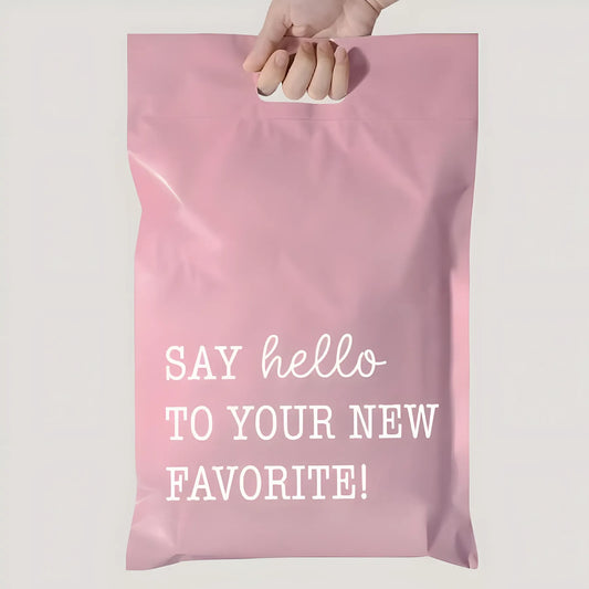 Custom Handle Plastic Courier Bag