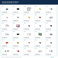 Custom Rectangle Tin Boxes mold selection sheet 37 of 50
