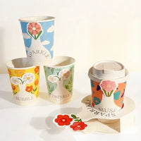 Custom Floral Coffee Cup