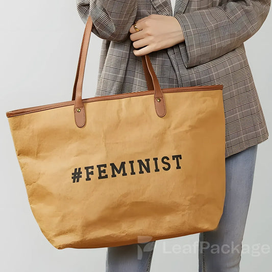 Custom Washable Kraft Paper Tote Bag