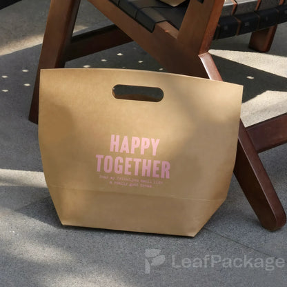 Custom Kraft Die Cut Handle Bag