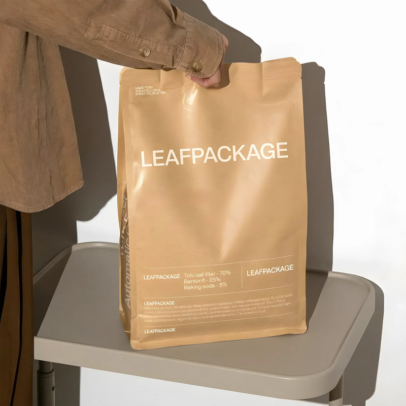 Custom Kraft Paper Cat Litter Packaging Bags