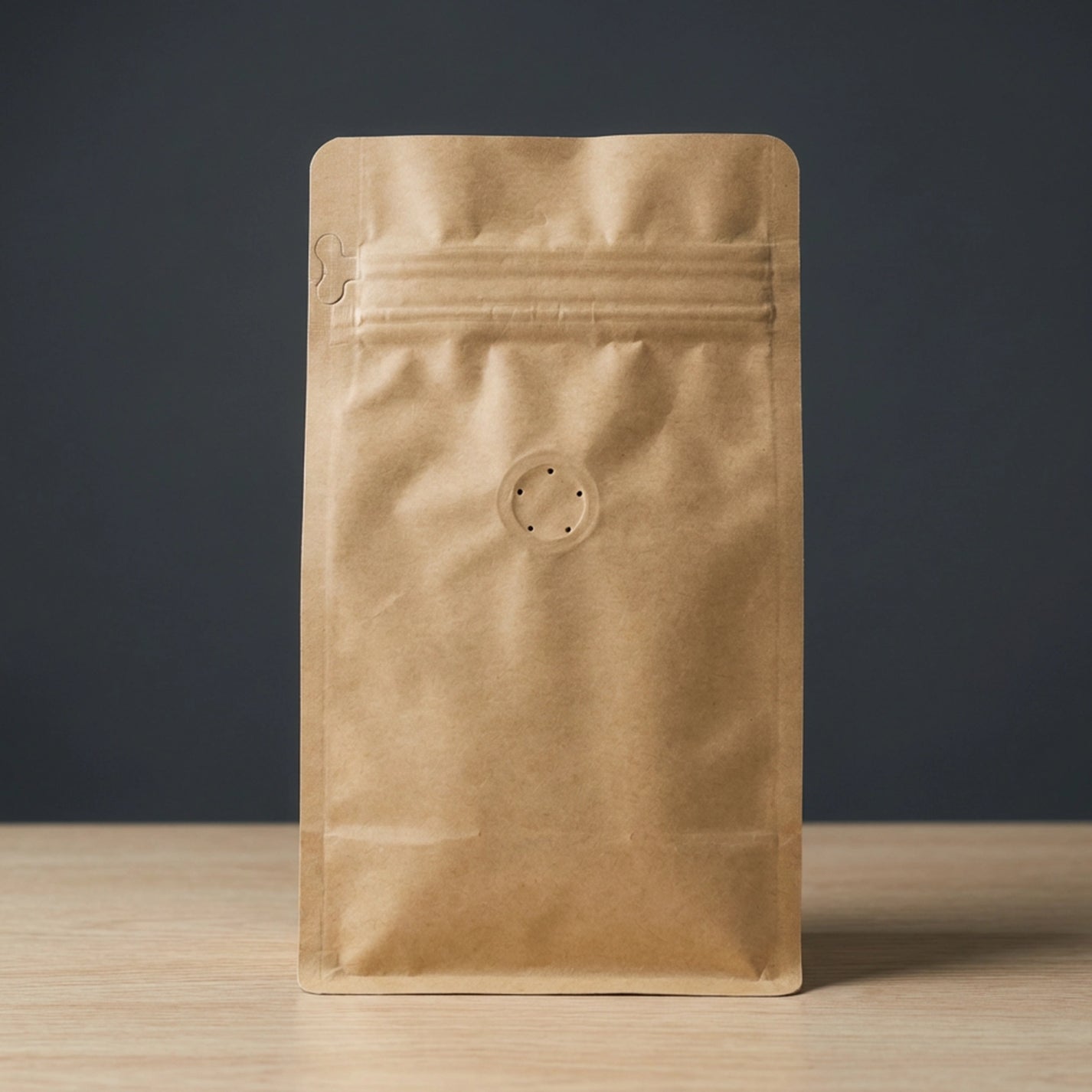 Ready-to-Ship Blank Kraft Coffee Bags – Valve & Zipper Options