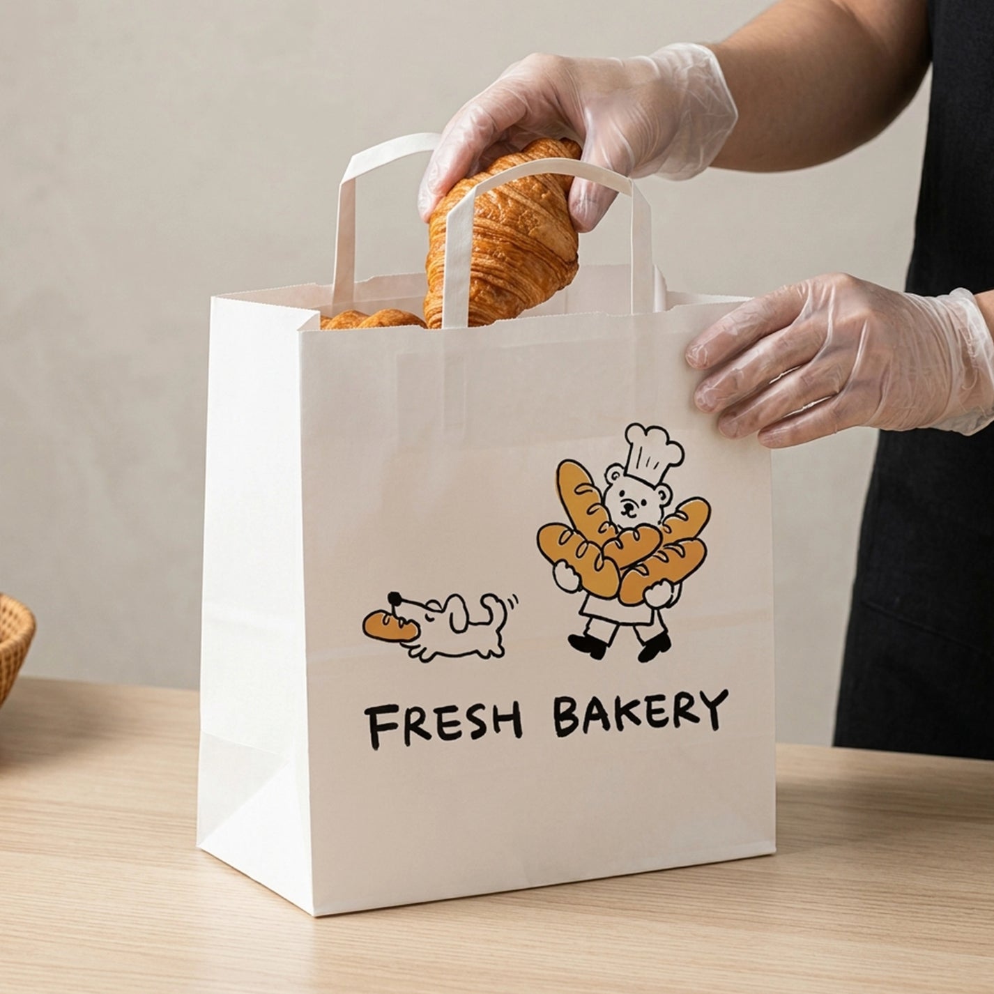 Custom Paper Bakery Bags with Logo