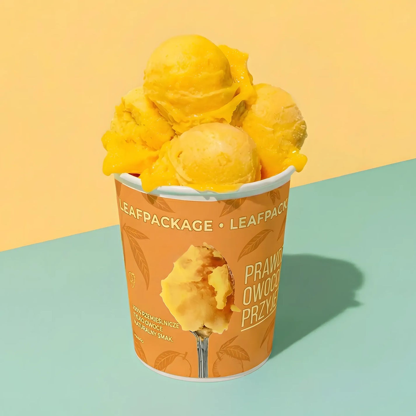16oz Custom Large Paper Ice Cream Cups for Sharing Desserts