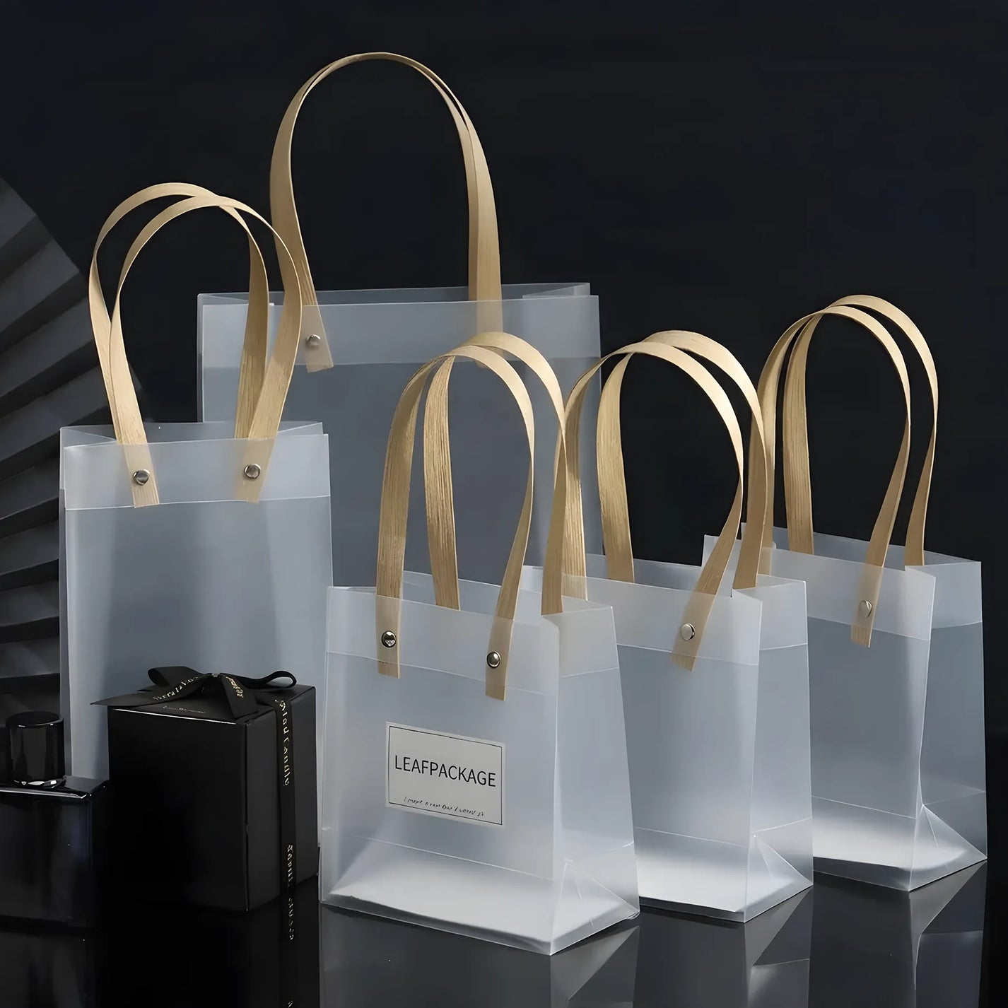 Custom Frosted Plastic Gift Bag