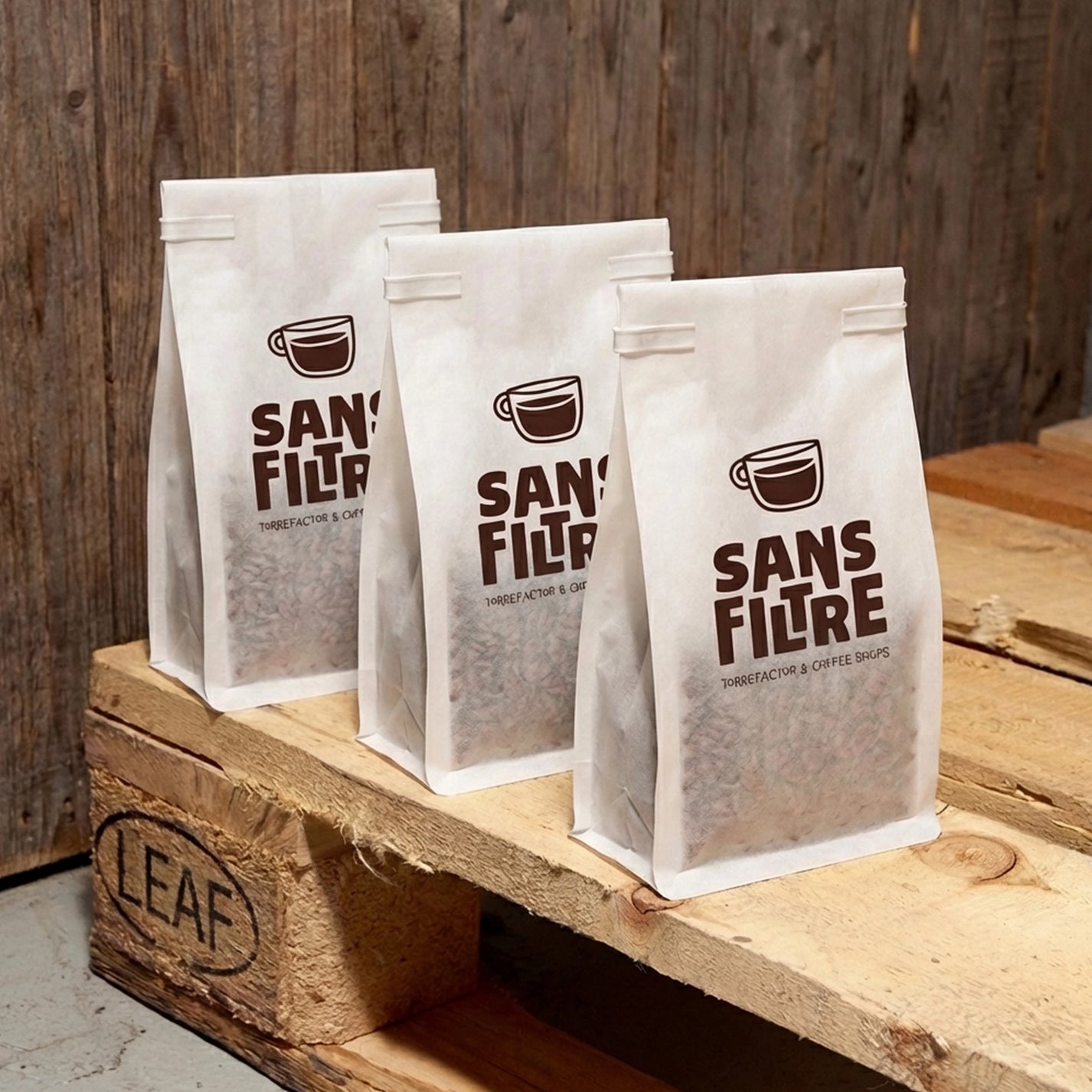 Custom Tissue Paper Tin Tie Coffee Bags