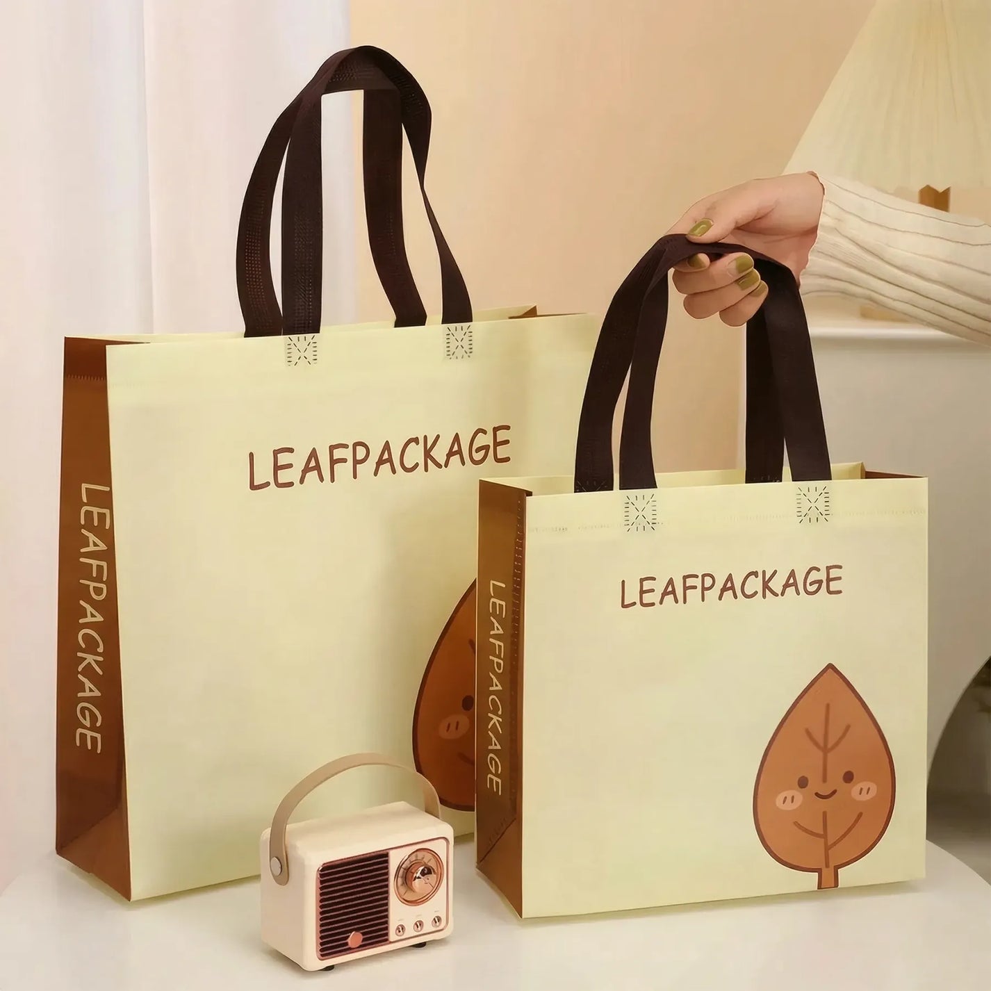 Custom Reusable Grocery Waterproof Tote Bag