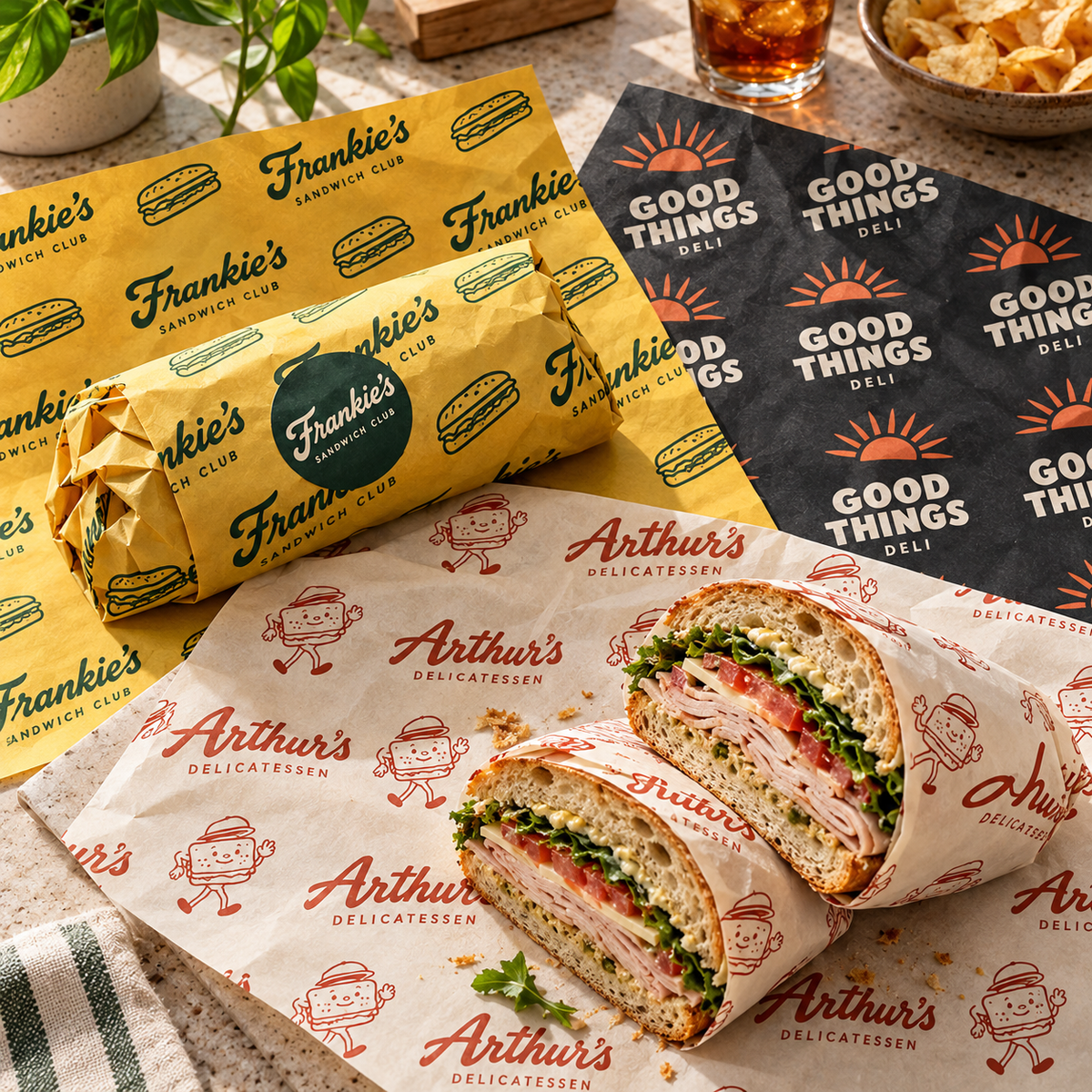Custom Colored Food Wrapping Paper — 60gsm