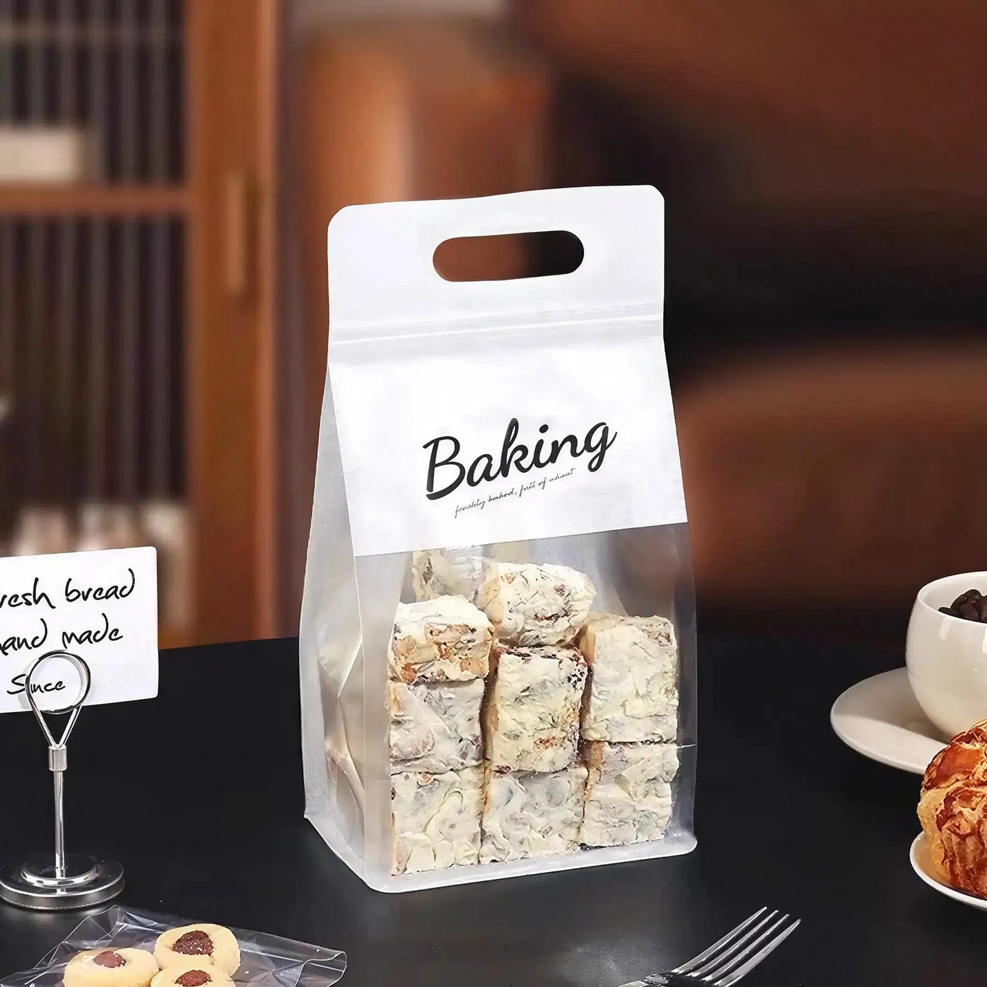 Clear Handle Bakery Bags