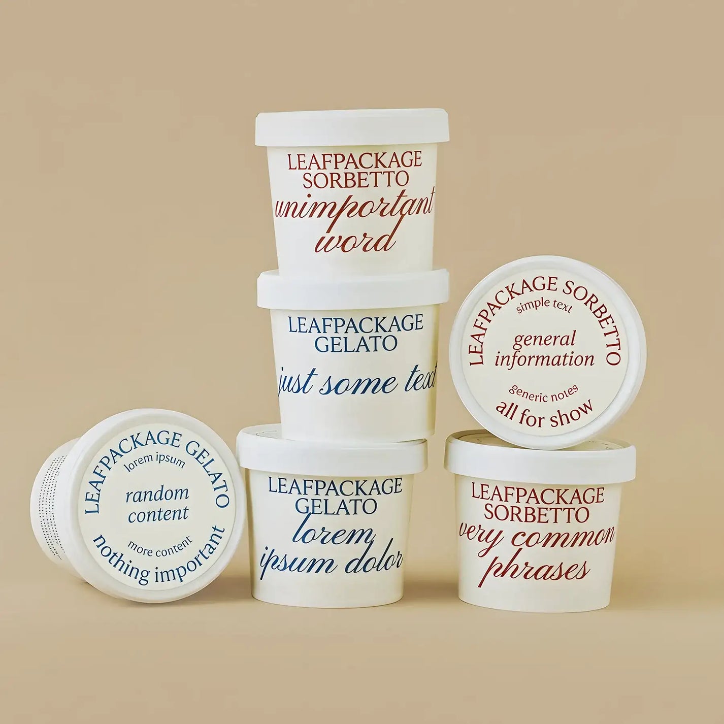 Custom Printed Ice Cream Paper Cup with Paper Lids