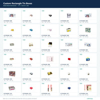 Custom Rectangle Tin Boxes mold selection sheet 40 of 50