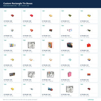 Custom Rectangle Tin Boxes mold selection sheet 47 of 50